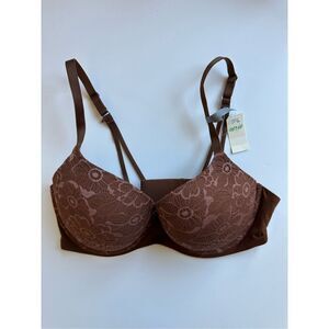 36D Aerie Real Sunnie Demi Push up Blossom Lace Bra in Universe
